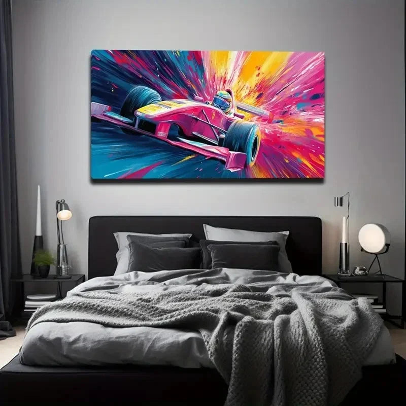The Main Color Of The Design Wall Art Canvas Office Home Room Framed 120x60cm