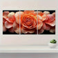 3pcs Modern Rose Water Drops On Floral Metal Print Ready to Hang Art