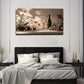 Wine Bottle & Glasses Winter Wall Art Canvas Office Home Room Framed 80x45cm