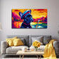 Dog That Learned Perfect Wall Art Canvas Office Home Room Framed 80x45cm