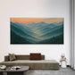 Mountain Valley Landscape Wall Art Canvas Office Home Room Framed 120x60cm