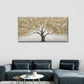 Modern Abstract Tree Golden Wall Art Canvas Office Home Room Framed 120x60cm