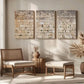 3pcs Modern Classic Art Western Green Metal Print Ready to Hang Art