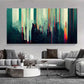 Vibrant Abstract Cityscape Wall Art Canvas Office Home Room Framed 80x45cm