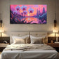 A Dreamy Pale Purple Petals Wall Art Canvas Office Home Room Framed 120x60cm