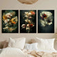 3pcs Flowers Dry Flower Painting Metal Print Ready to Hang Art