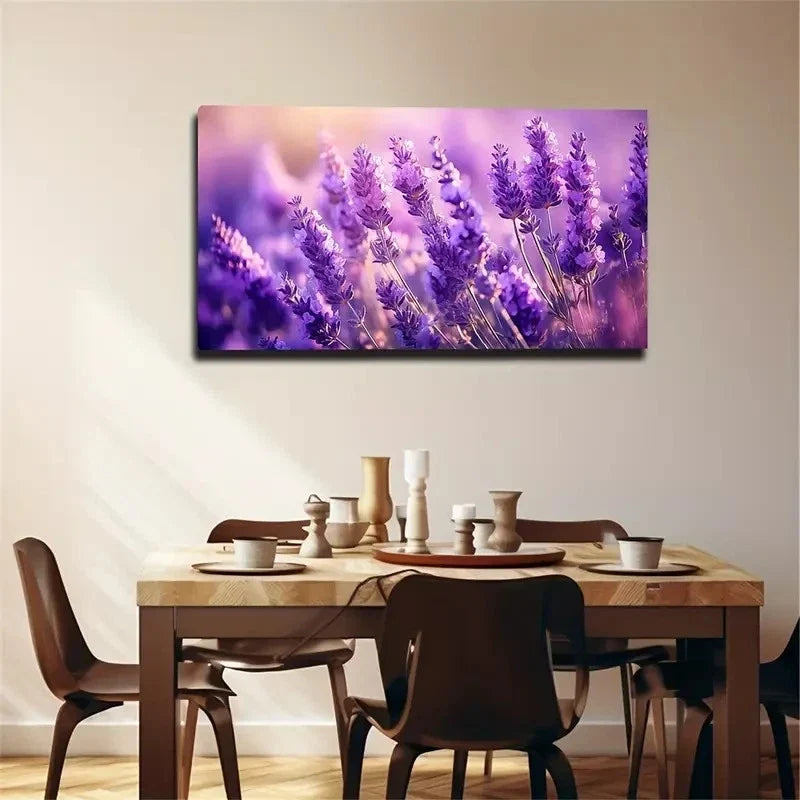 Unique Lavender Representing Wall Art Canvas Office Home Room Framed 120x60cm