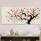 3pcs Pink Cherry Blossom Japanese Sakura Tree Metal Print Ready to Hang Art