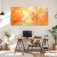 Vibrant Autumn Trees Blur Wall Art Canvas Office Home Room Framed 120x60cm