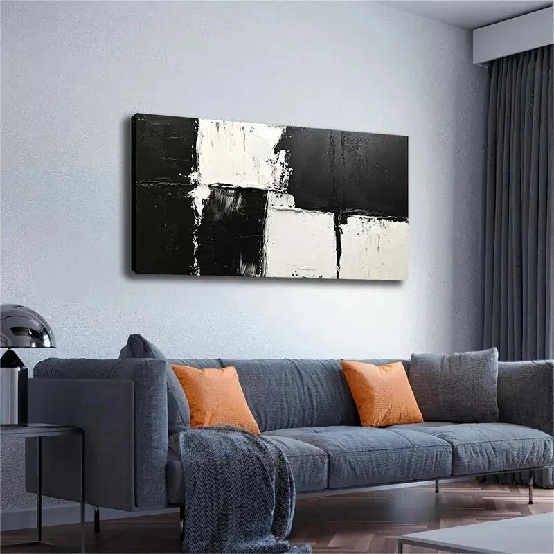 Visual Impact Contrast Texture Wall Art Canvas Office Home Room Framed 120x60cm