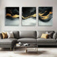 3pcs Modern Abstract Liquid Marble Perfect Wall Art Set Canvas Framed 40x60cm - High Quality Print 100% Australian Made Wall Canvas Ready to Hang