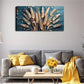 Golden Wheat On Dark Blue Décor Wall Art Canvas Office Home Room Framed 120x60cm