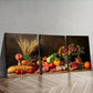 3pcs  Luxurious Food Painting Colorful Perfect Wall Art Set Canvas Framed 40x60cm - High Quality Print 100% Australian Made Wall Canvas Ready to Hang