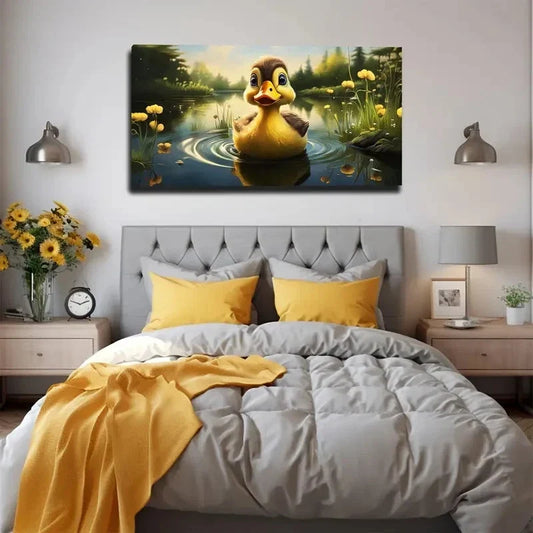 Ugly Duckling To Swan Wall Art Canvas Office Home Room Framed 120x60cm