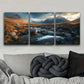 3pcs Modern Landscape Print Metal Print Ready to Hang Art
