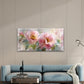 Pink Peonies & Blossoms Wall Art Canvas Office Home Room Framed 120x60cm
