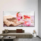 Fruity Pink Gin Beverage Wall Art Canvas Office Home Room Framed 120x60cm