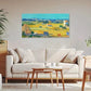 Vibrant Abstract Landscape Wall Art Canvas Office Home Room Framed 120x60cm