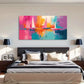 Abstract Sailing Boats Vibrant Wall Art Canvas Office Home Room Framed 120x60cm