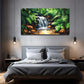 Deco Bohemian Style Waterfall Wall Art Canvas Office Home Room Framed 80x45cm