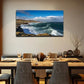 Vibrant Coastal Landscape Wall Art Canvas Office Home Room Framed 80x45cm