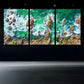 3pcs Rocky Coastline Stones Beach Metal Print Ready to Hang Art