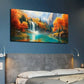 Featuring A Waterfall Wall Art canvas office home room framed 120x60cm