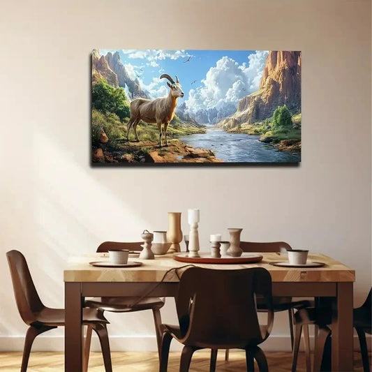Majestic Mountain Forest Wall Art canvas office home room framed 120x60cm