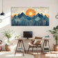 Sunset Glow Silhouettes Forest Wall Art Canvas Office Home Room Framed 120x60cm