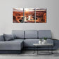 3pcs Lake Arizona Modern Sunset Stones Metal Print Ready to Hang Art