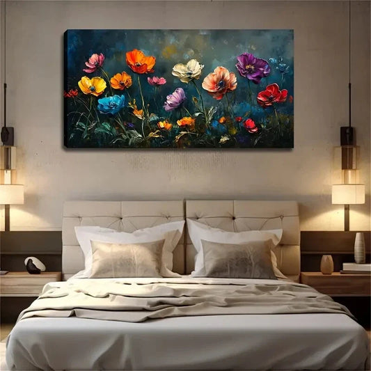 Smudged Background Effect Wall Art Canvas Office Home Room Framed 120x60cm