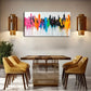 Abstract City Cluster Portrait Wall Art Canvas Office Home Room Framed 120x60cm