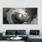 Dragon & Cloud Patterns Wall Art Canvas Office Home Room Framed 80x45cm