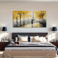 Paris Eiffel Tower Umbrella Wall Art Canvas Office Home Room Framed 120x60cm