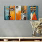 3pcs Black Woman Modern African American Metal Print Ready to Hang Art
