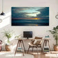 Sunrise Serene Ocean Décor Wall Art Canvas Office Home Room Framed 120x60cm