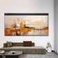 Abstract with Golden Accents Wall Art Canvas Office Home Room Framed 120x60cm