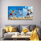 Beach Volleyball Perfect Wall Art Canvas Office Home Room Framed 80x45cm