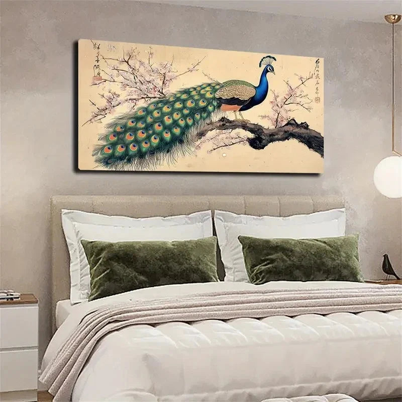 Vibrant Floral And Tree Design Wall Art Canvas Office Home Room Framed 120x60cm
