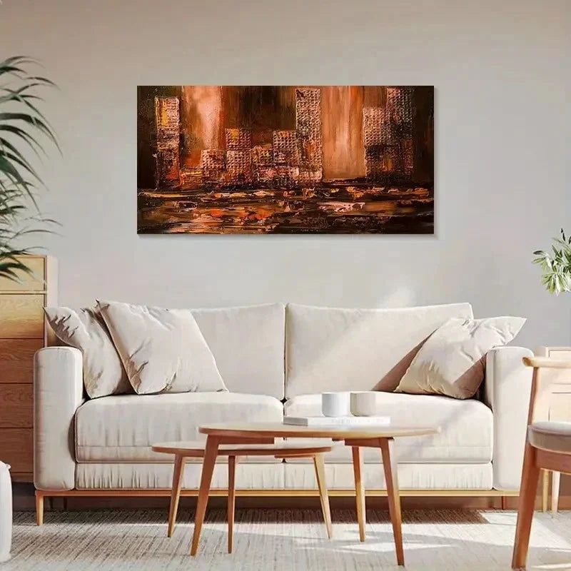 Abstract Architectural Modern Wall Art Canvas Office Home Room Framed 120x60cm