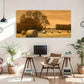Harvest Landscape Wheat Field Wall Art Canvas Office Home Room Framed 120x60cm