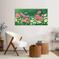 Vibrant Daisy & Poppy Décor Wall Art Canvas Office Home Room Framed 120x60cm