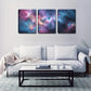 3pcs Pink Blue Yellow Flowing Smoke Abstract  Wall Art Set Canvas Framed 40x60cm - High Quality Print 100% Australian Made Wall Canvas Ready to Hang