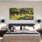 Impressionistic Forest Park Wall Art Canvas Office Home Room Framed 120x60cm