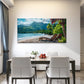 Tropical Paradise With Lush Wall Art Canvas Office Home Room Framed 120x60cm