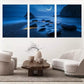 3pcs  Tranquil Ocean Shore with Crescent Moon Wall Art Set Canvas Framed 40x60cm - High Quality Print 100% Australian Made Wall Canvas Ready to Hang