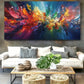 Colorful Modern Minimalist Wall Art Canvas Office Home Room Framed 80x45cm