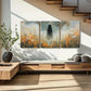 3pcs Mysterious Figure Floral Field Ethereal Metal Print Ready to Hang Art