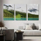 3pcs Tranquil Lake & Green Forest Metal Print Ready to Hang Art