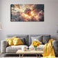 Fist Breaking Through Clouds Wall Art Canvas Office Home Room Framed 120x60cm